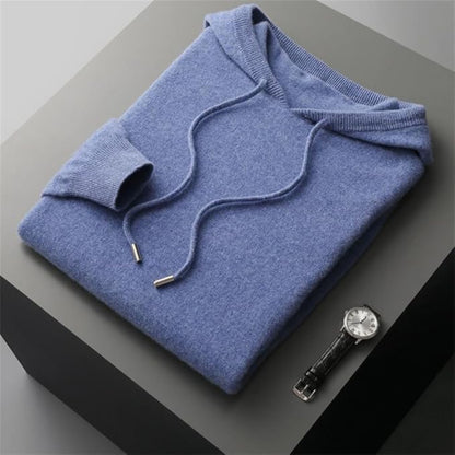 Men's Casual Long Sleeve Pullover Hoodie - Drawstring