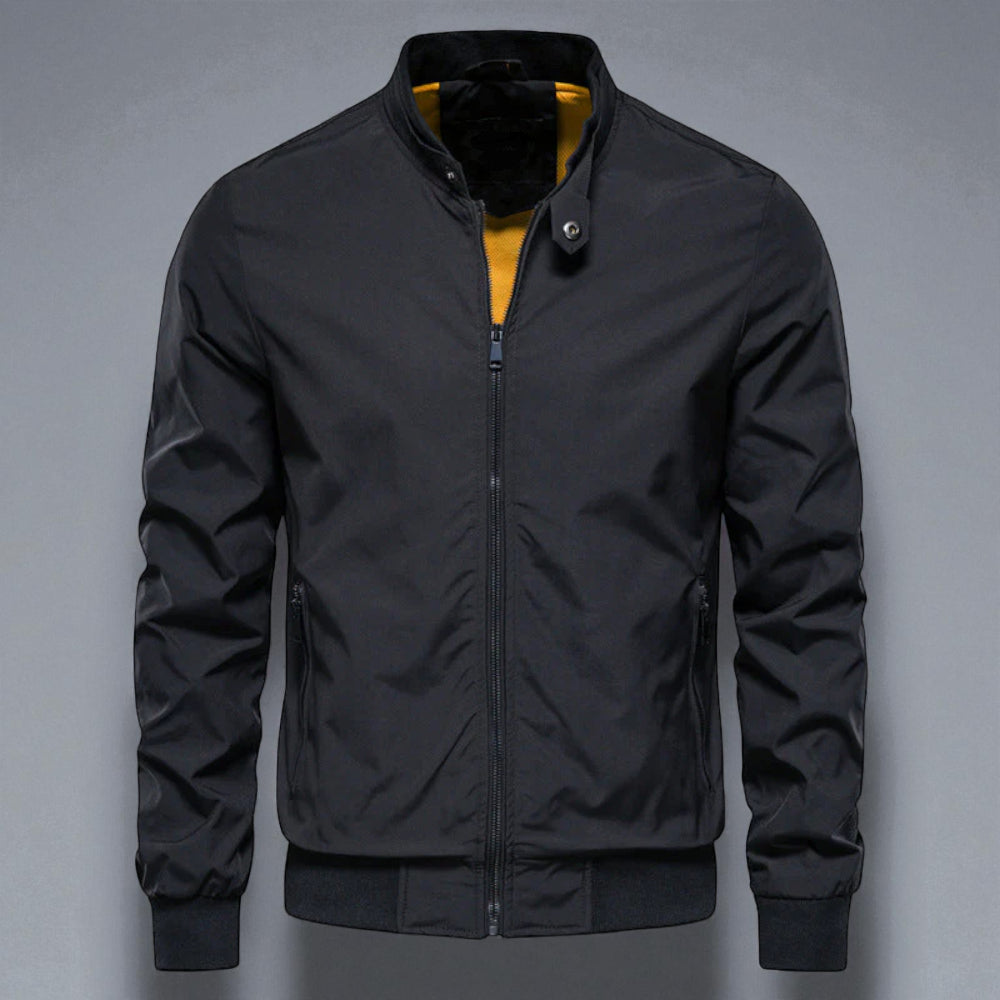 Men's Casual Zip Front Bomber Jacket - Slim Fitted