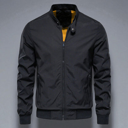 Men's Casual Zip Front Bomber Jacket - Slim Fitted