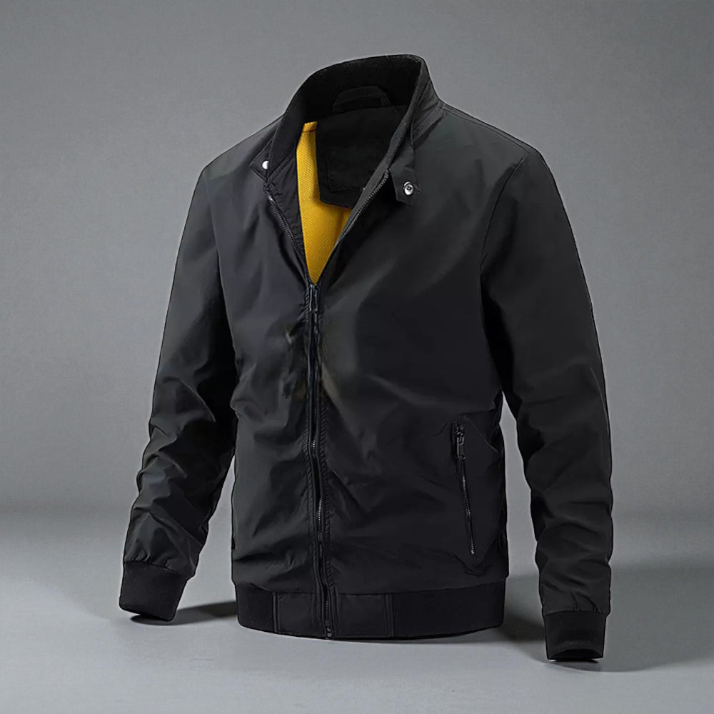 Men's Casual Zip Front Bomber Jacket - Slim Fitted