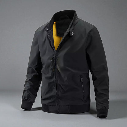 Men's Casual Zip Front Bomber Jacket - Slim Fitted