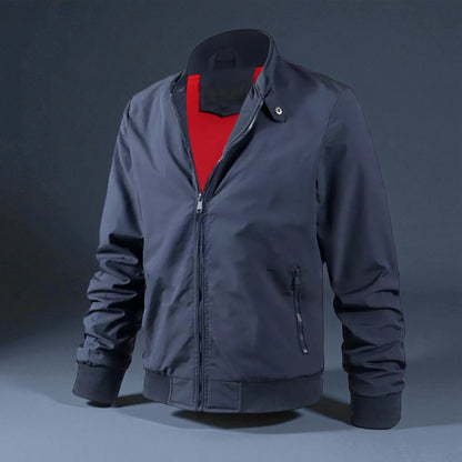Men's Casual Zip Front Bomber Jacket - Slim Fitted
