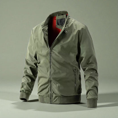 Men's Casual Zip Front Bomber Jacket - Slim Fitted