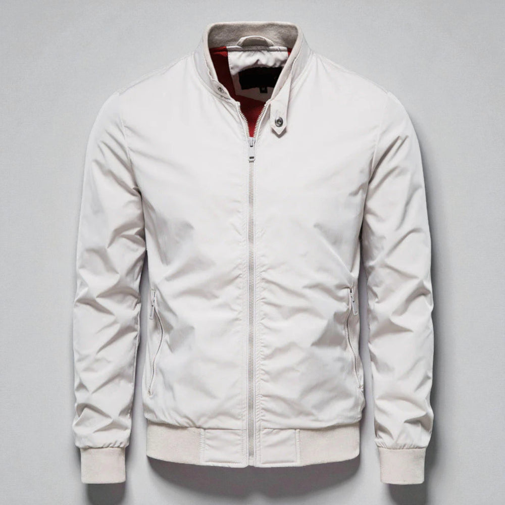 Men's Casual Zip Front Bomber Jacket - Slim Fitted