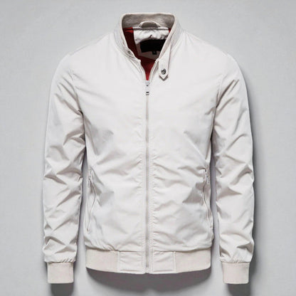 Men's Casual Zip Front Bomber Jacket - Slim Fitted