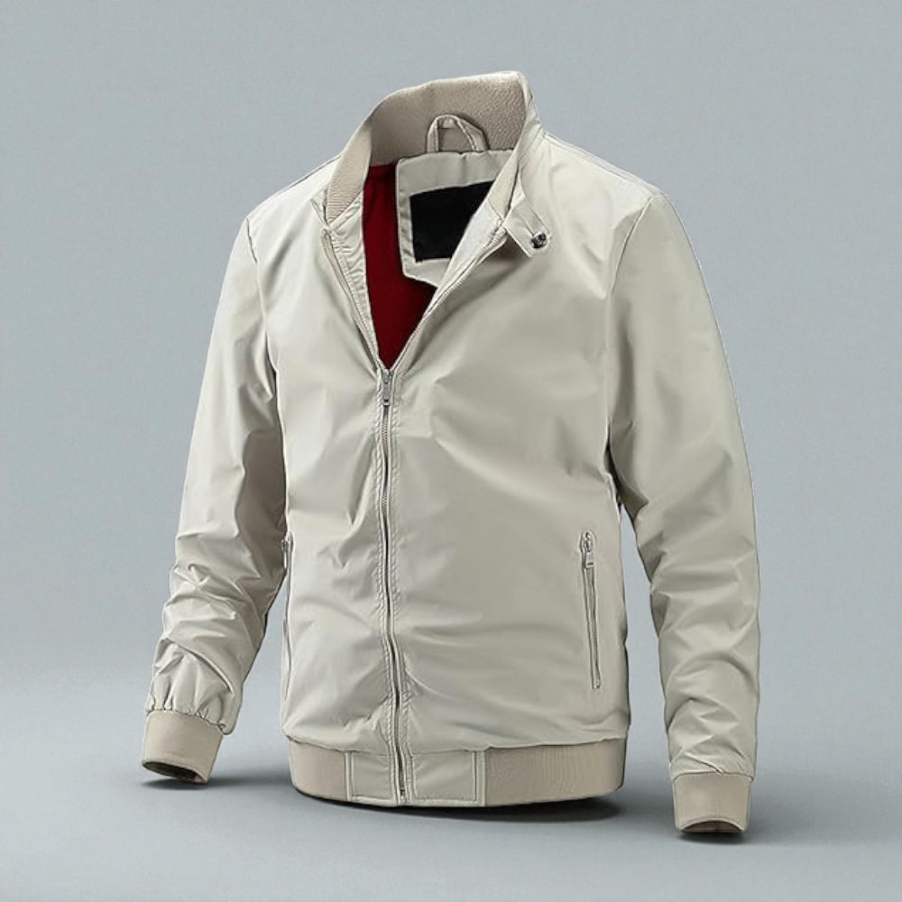Men's Casual Zip Front Bomber Jacket - Slim Fitted