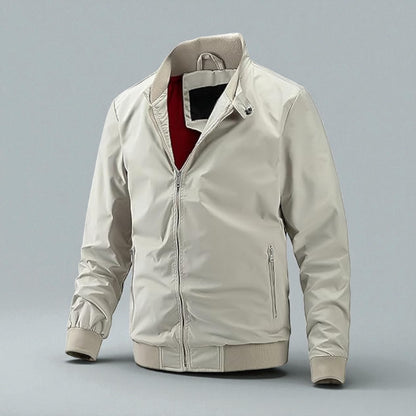 Men's Casual Zip Front Bomber Jacket - Slim Fitted