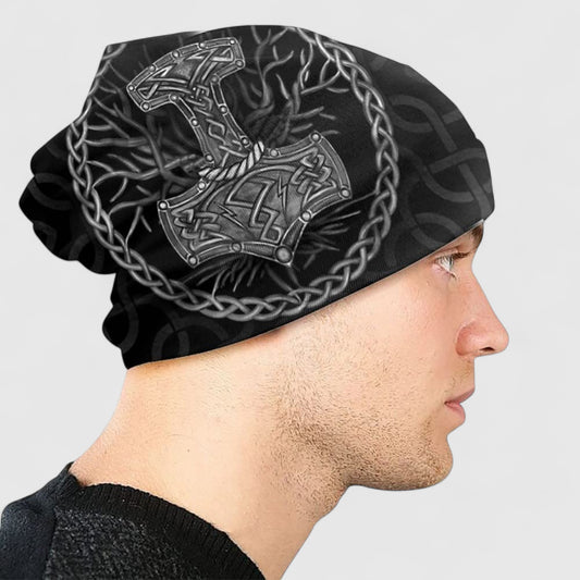 Men's Celtic Knot Beanie Hat Warm Stylish Design 1