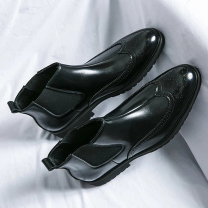 Men's Chelsea Boots Genuine Leather Slip-On Comfortable Design 9