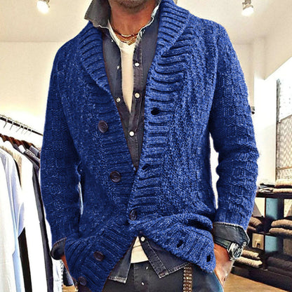 Men's Chunky Textured Cardigan Jacket - Knit Style