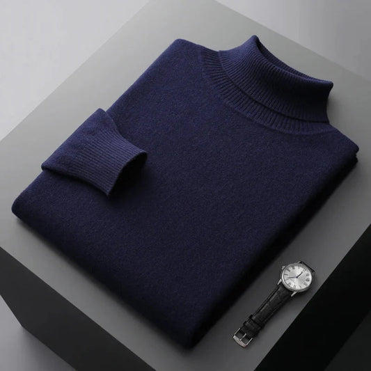 Men's Classic Turtleneck Sweater - Long Sleeve Pullover