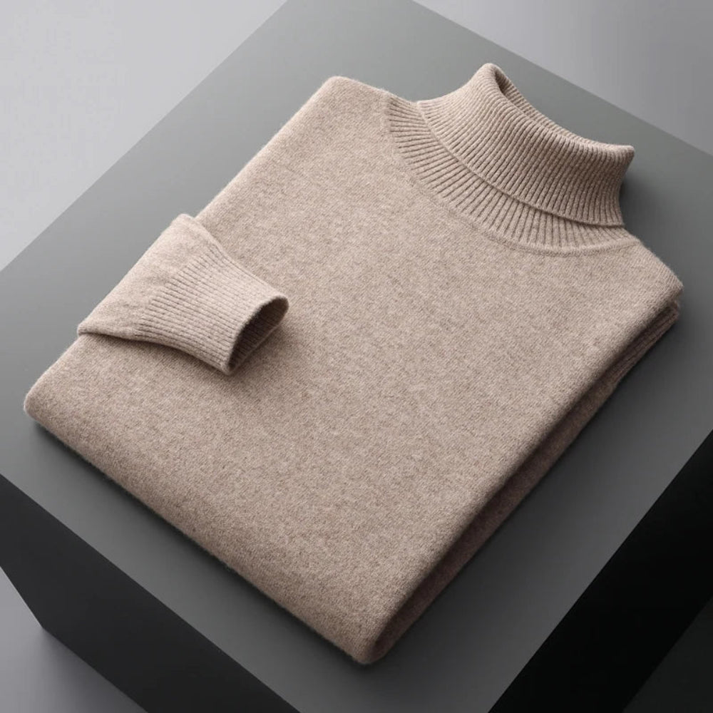 Men's Classic Turtleneck Sweater - Long Sleeve Pullover
