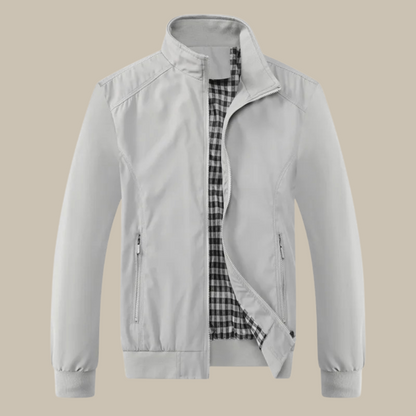 Men's Classic Zip Bomber Jacket - Casual Outerwear Style