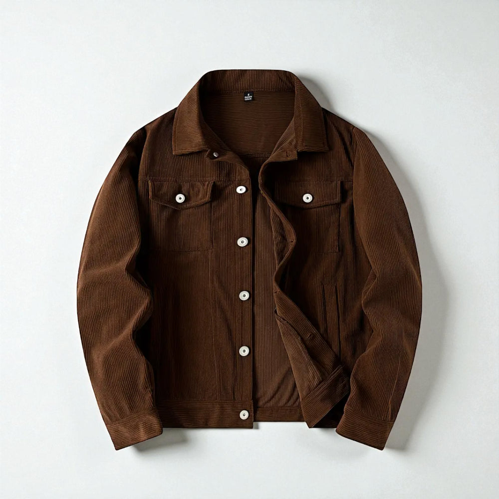 Men's Corduroy Button Front Jacket - Classic Style