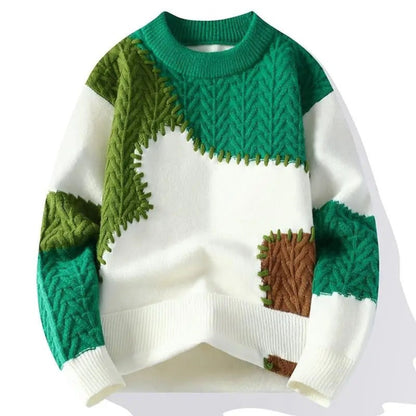 Men's Cozy Cotton Blend Sweater Stylish Knitted Design 2