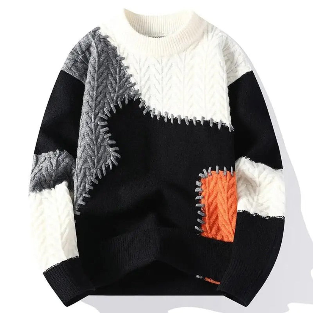 Men's Cozy Cotton Blend Sweater Stylish Knitted Design 5