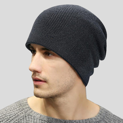 Men's Cozy Knit Beanie Hat Wind Protection 1