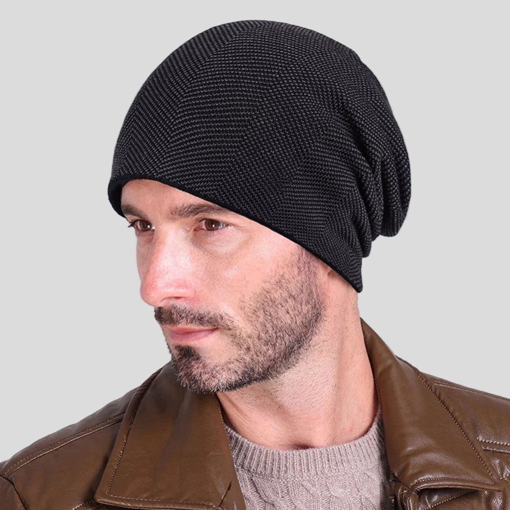 Men's Cozy Knit Beanie Hat Wind Protection 3