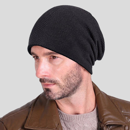 Men's Cozy Knit Beanie Hat Wind Protection 3