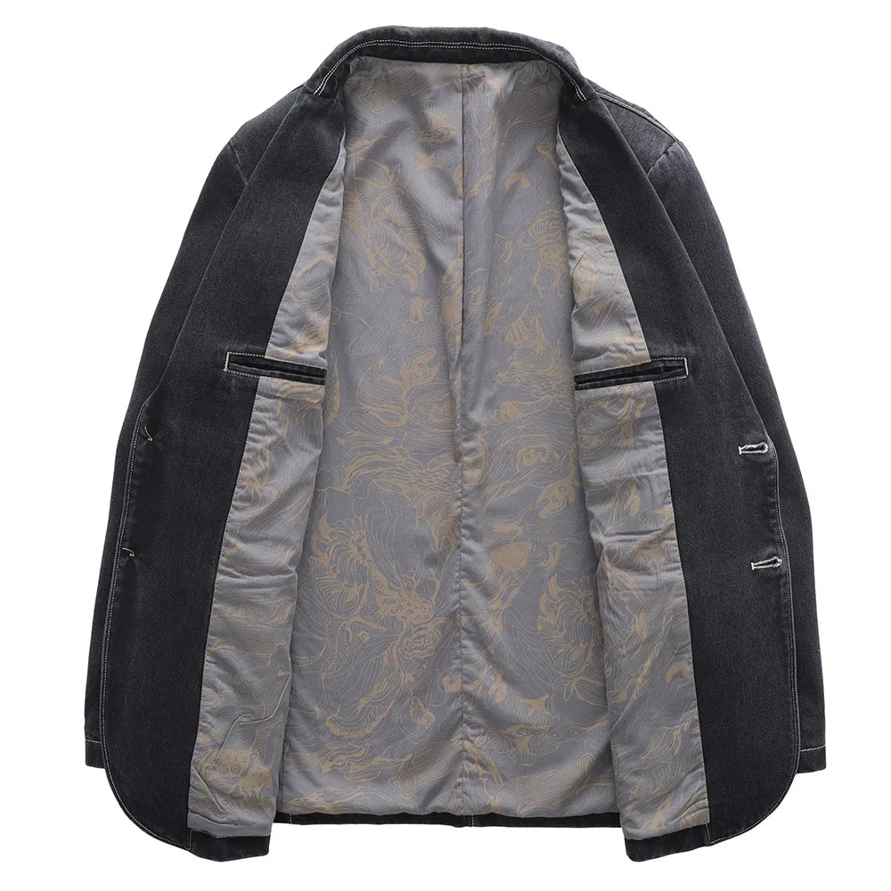 Men's Denim Jacket Casual Vintage Style Comfortable Fit 2