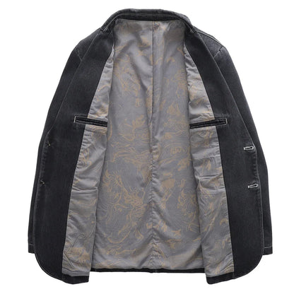 Men's Denim Jacket Casual Vintage Style Comfortable Fit 2