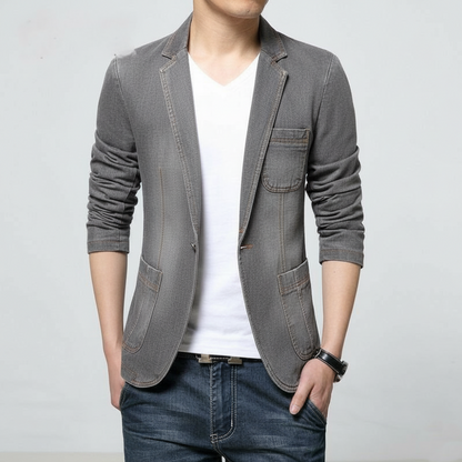 Men's Denim Jacket Casual Vintage Style Comfortable Fit 9