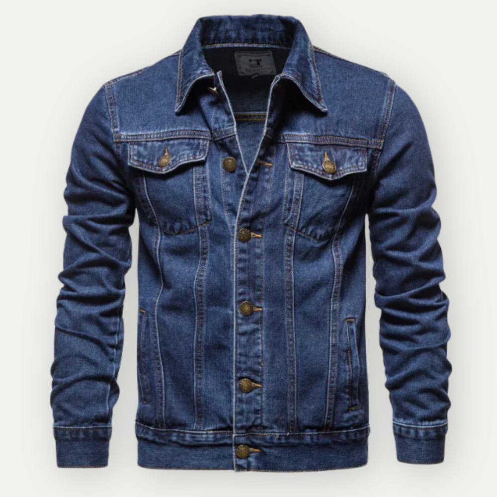 Men's Denim Trucker Jacket Stylish Casual Outerwear 9