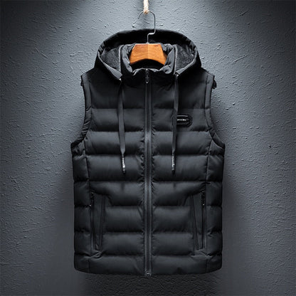 Men's Embroidered Hooded  Heated Vest Stylish Fashion 2