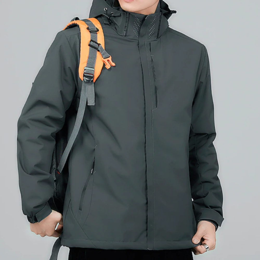 Men's Hooded Quilted Puffer Jacket - Insulated Style