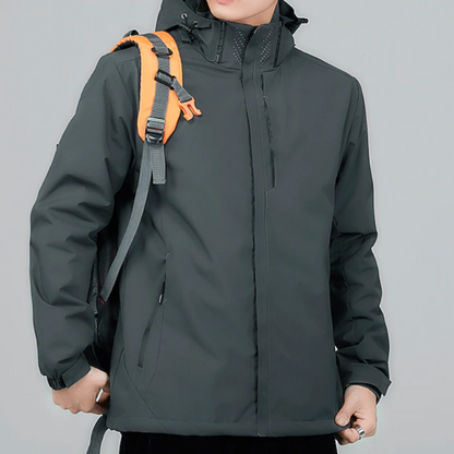 Men's Hooded Quilted Puffer Jacket - Insulated Style