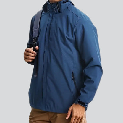 Men's Hooded Quilted Puffer Jacket - Insulated Style
