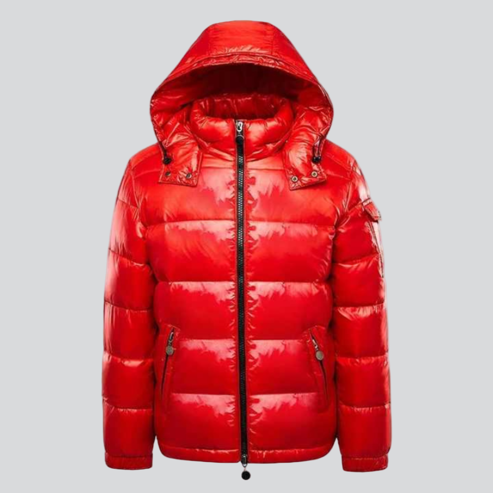 Men's Hooded Winter Snow Puffer Jacket - Quilted Insulated