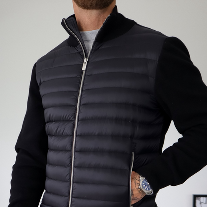 Men's Hybrid Quilted Puffer Jacket - Zip Front Style