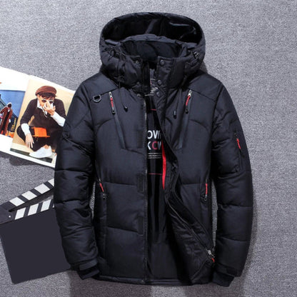 Men's Insulated Puffer Jacket - Hooded Warm Waterproof