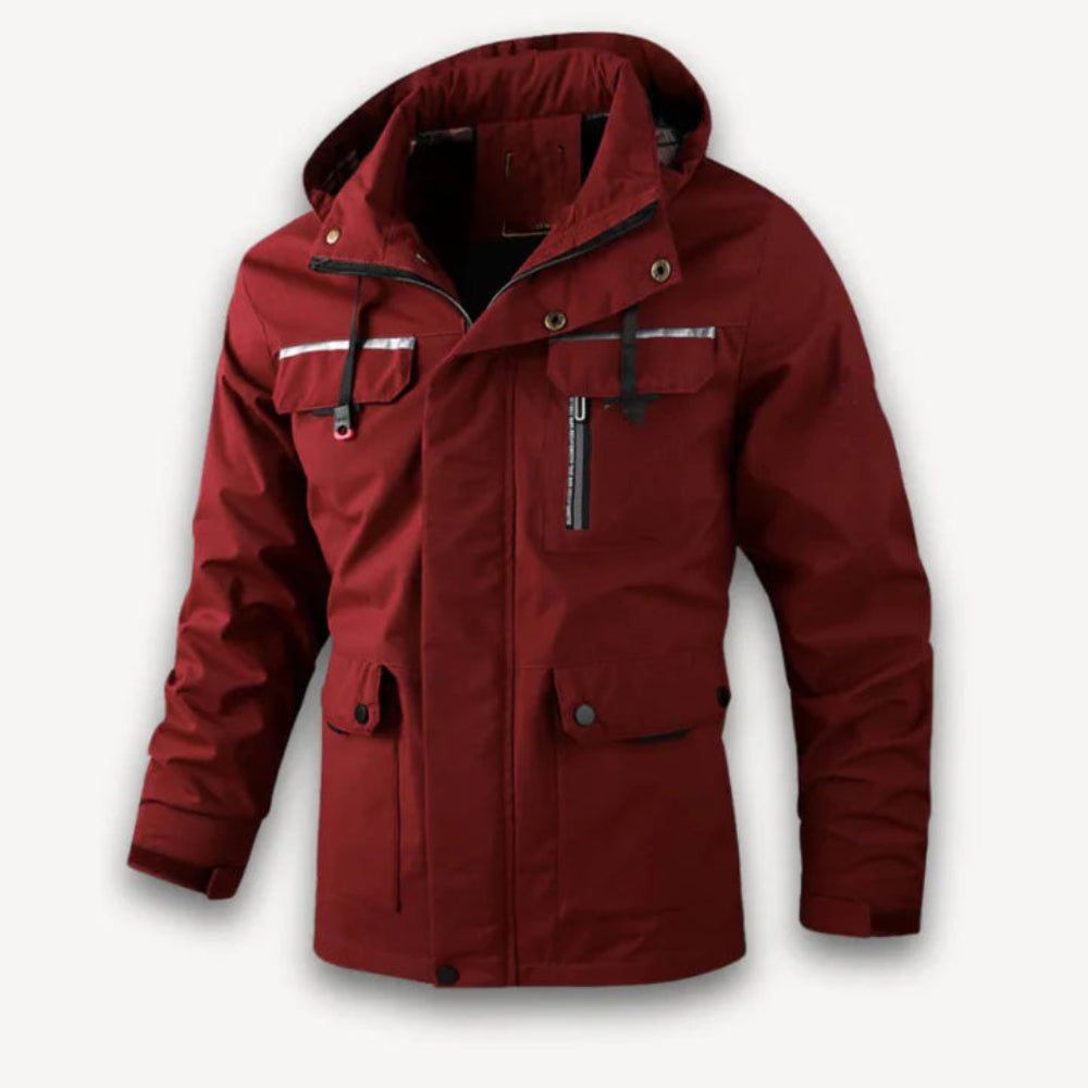 Men’s Insulated Snow Jacket - Waterproof Hooded Winter Coat
