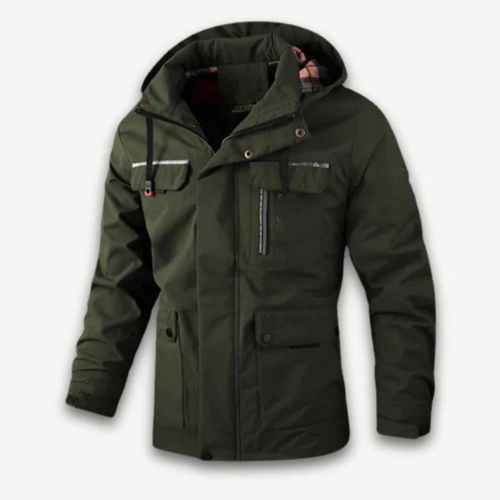 Men’s Insulated Snow Jacket - Waterproof Hooded Winter Coat