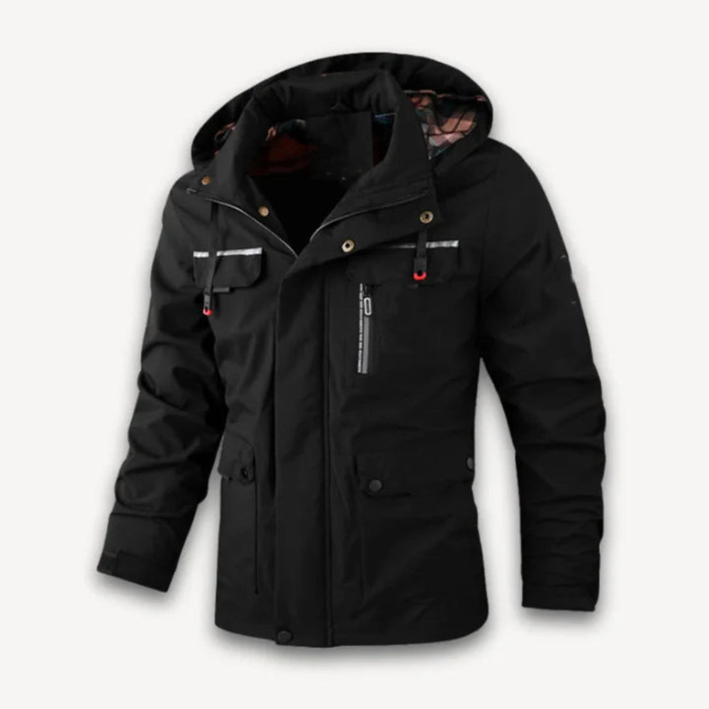 Men’s Insulated Snow Jacket - Waterproof Hooded Winter Coat