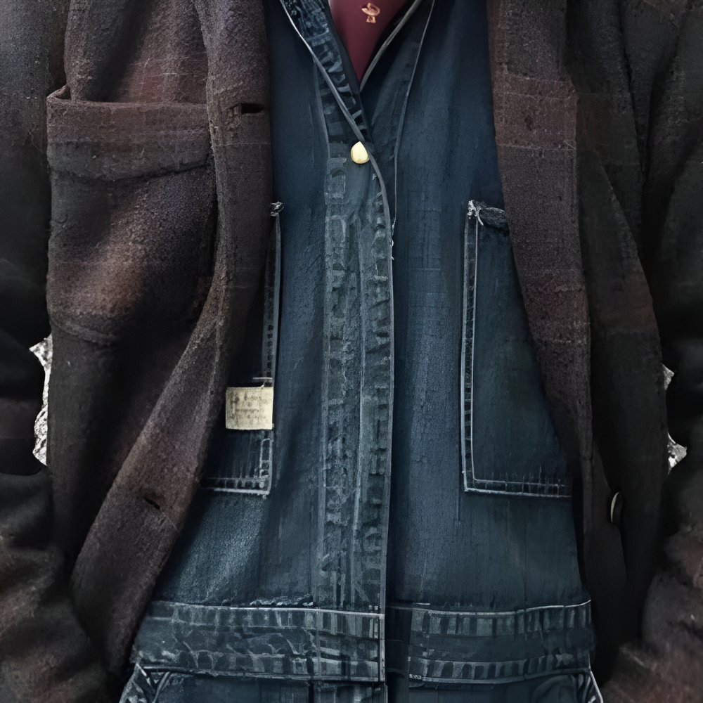 Men's Jacket Checkered Loose Fit Retro Cotton Blend