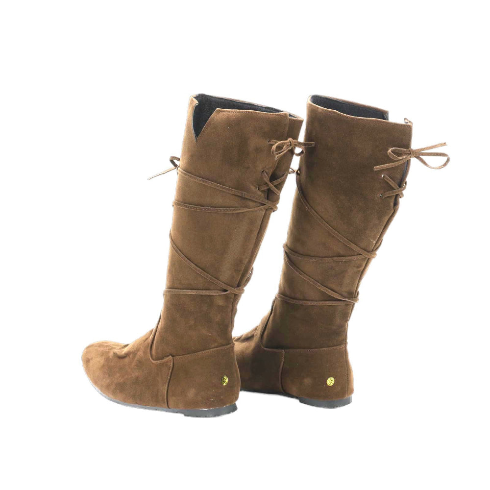 Men's Knee-high Boots Medieval Leather Lace-up Viking Style 2