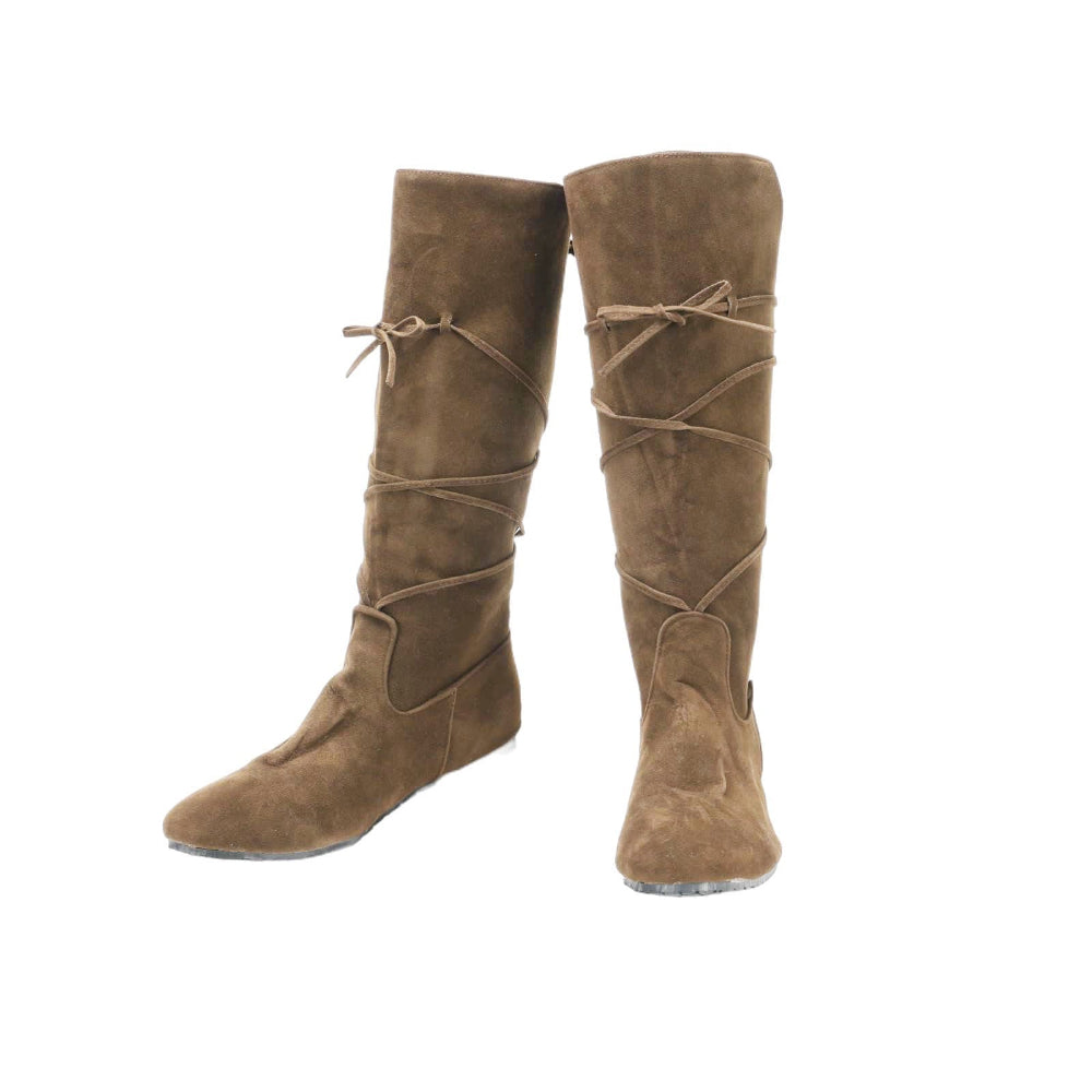 Men's Knee-high Boots Medieval Leather Lace-up Viking Style 3