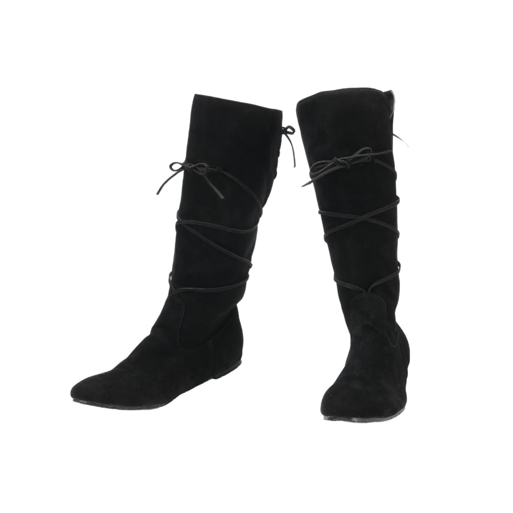 Men's Knee-high Boots Medieval Leather Lace-up Viking Style 7