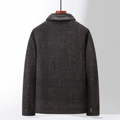 Men's Lightweight Sherpa Jacket Wool Warm Tailored Stand-Collar 4