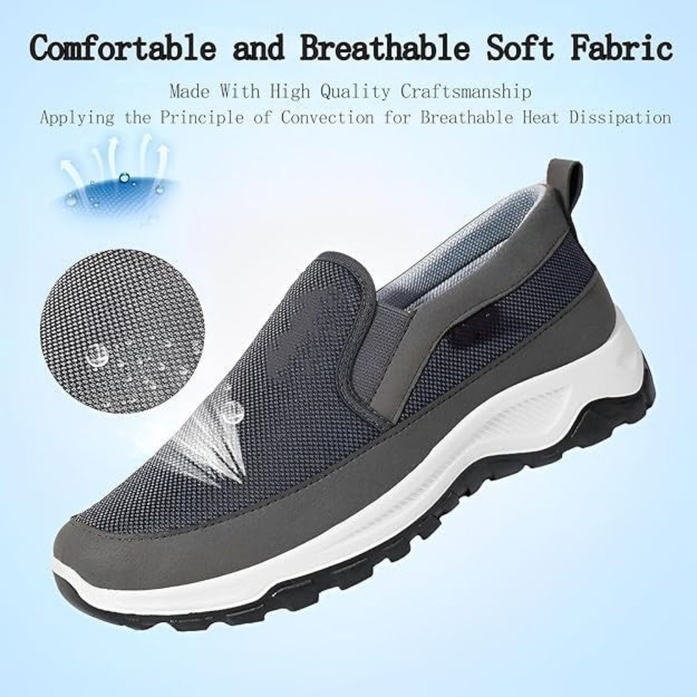 Men’s Lightweight Slip-On Walking Shoes - Breathable Non-Slip