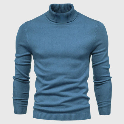 Men's Long Sleeve Turtleneck Sweater - High Neck Pullover
