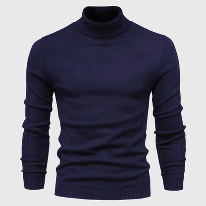 Men's Long Sleeve Turtleneck Sweater - High Neck Pullover