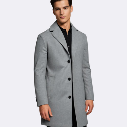 Men's Long Winter Overcoat Stylish Design Warm Cotton Fabric 5