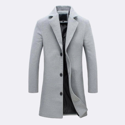 Men's Long Winter Overcoat Stylish Design Warm Cotton Fabric 6