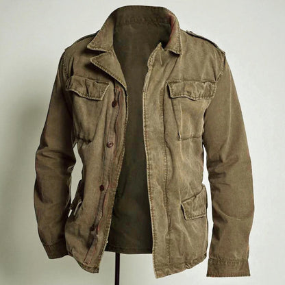 Men's Military Utility Field Jacket - Multi Pocket Style