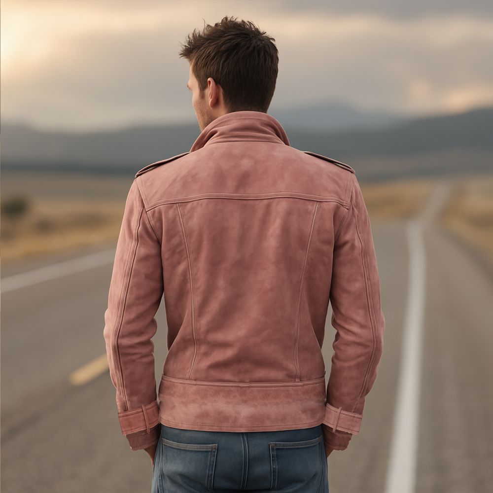 Men's Retro Western Suede Double-Breasted Jacket 3