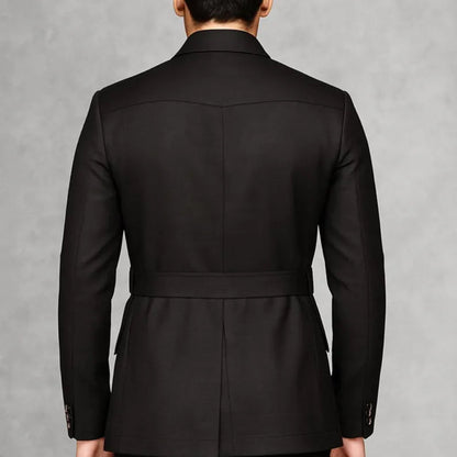 Men's Short Trench Coat Classic Winter Fashion 2